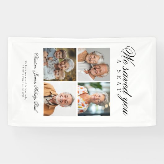 Reserved Seat - 4 Photo Memorial Wedding 横断幕 (横)