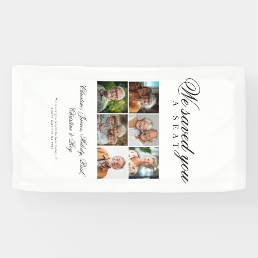 Reserved Seat - 6 Photo Memorial Wedding White 横断幕 (横)