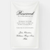 Reserved Seat - Classic Wedding Memorial White 横断幕 (縦)