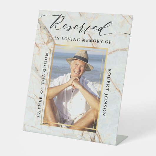 Reserved Seat In Loving Memory of 台座サイン (正面)