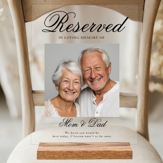 Reserved Seat - Photo Memorial Wedding アクリルサイン