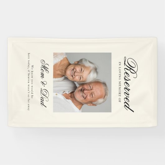 Reserved Seat - Photo Memorial Wedding Beige 横断幕 (横)
