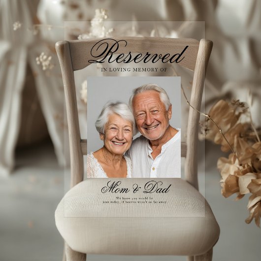 Reserved Seat - Photo Memorial Wedding Photo アクリルサイン