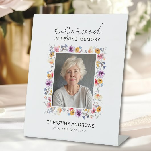 Reserved Seat - Wildflower Photo Memorial Wedding  台座サイン