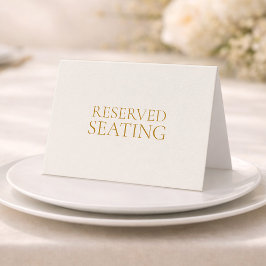 Reserved Seating Wedding Sign Card 招待状