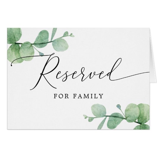 Reserved Sign | Elegant Eucalyptus Garden Wedding (正面横)