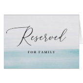 Reserved | Watercolor Blue Wedding Seating Sign (正面横)