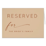 Reserved Wedding Sign | Minimal Warm Peach Sand
