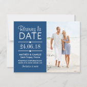 Réserver la Date du Mariage | Cartes Avec Photo 招待状 (正面)