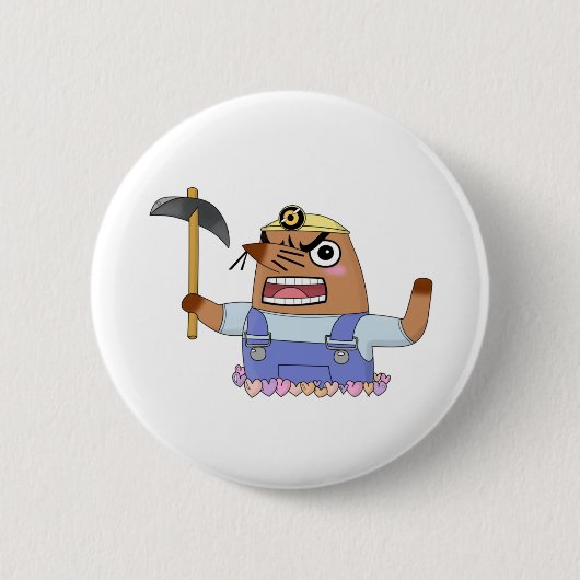 Resetti (Animal Crossing New Horizons) 缶バッジ (正面)