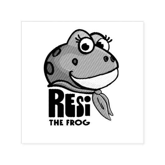 Resi the Frog  セルフインキングスタンプ (デザイン)