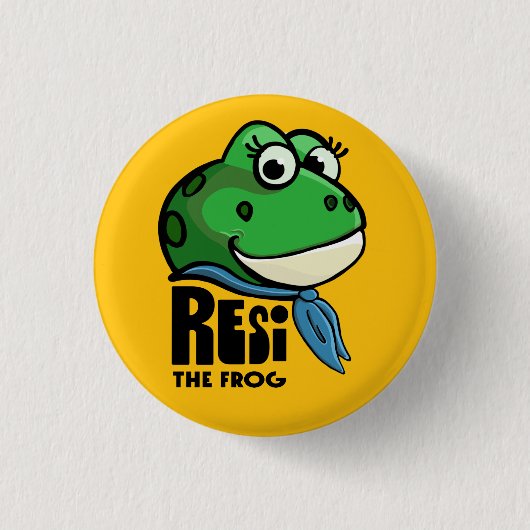 Resi the Frog 缶バッジ (正面)