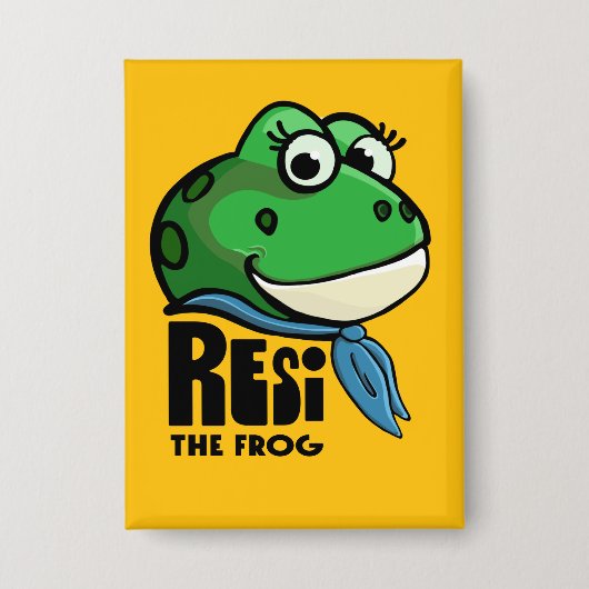 Resi the Frog 缶バッジ (正面)