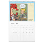Resident Dragon Cartoons by David Arandle Calendar カレンダー (2月 2026)