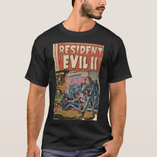 Resident Evil 2 fan art Comic book cover boy frien Tシャツ