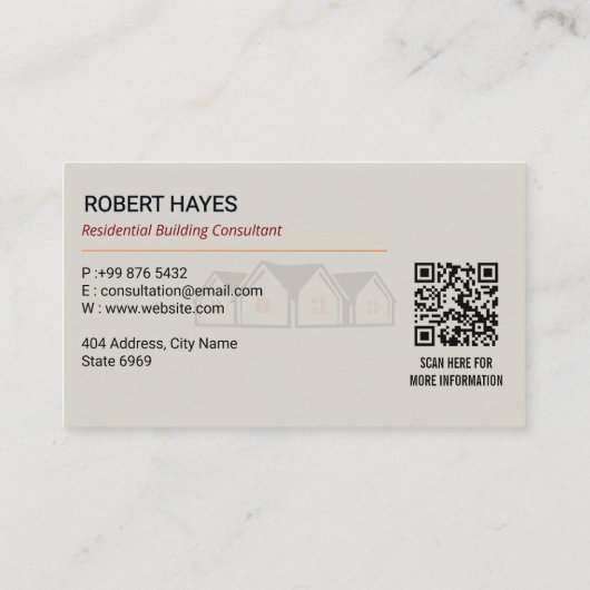 Residential Construction | Gray Skecth 名刺 (裏面)