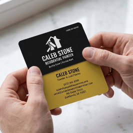 Residential Painter Bold Mustard Yellow and Black 名刺