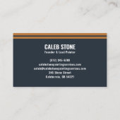 Residential Painter Slate Blue and Copper Elegant 名刺 (裏面)