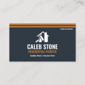 Residential Painter Slate Blue and Copper Elegant 名刺 (正面)