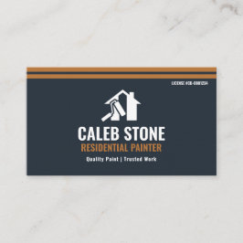 Residential Painter Slate Blue and Copper Elegant 名刺
