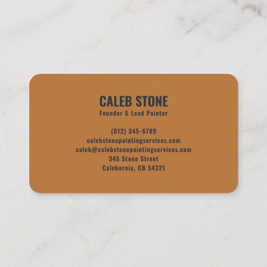 Residential Painter Slate Blue Copper 名刺 (裏面)