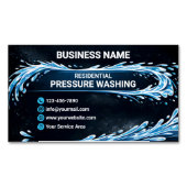 Residential Pressure Washing Abstract Water Form マグネット名刺 (正面)