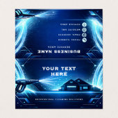 Residential Pressure Washing Holographic Glow 名刺 (外部フラット)