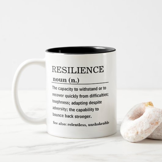 Resilience Definition ツートーンマグカップ (ドーナツ)