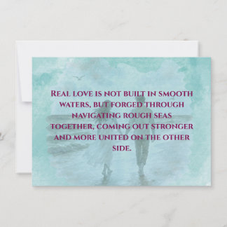 Resilience & Love Romantic Quote Standard Postcard ノートカード