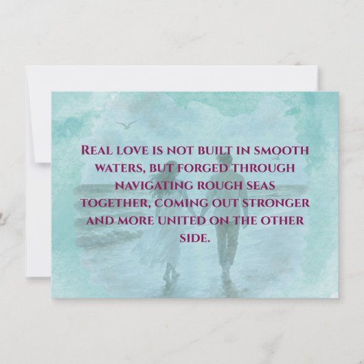 Resilience & Love Romantic Quote Standard Postcard ノートカード (正面)