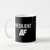 Resilient Af Strong Insrational Motivation  コーヒーマグカップ (左)