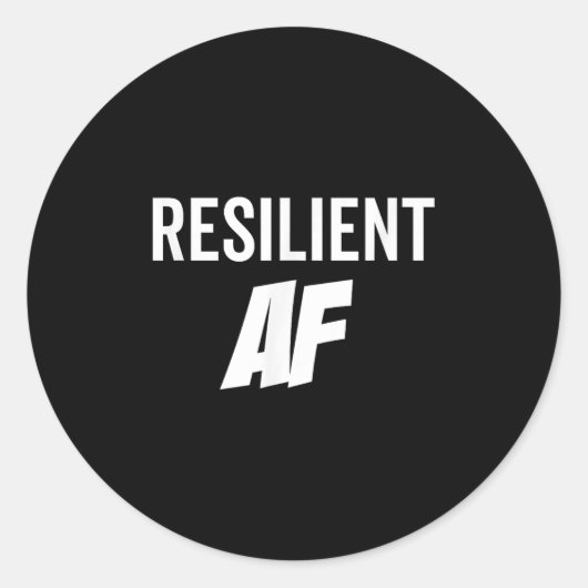 Resilient Af Strong Insrational Motivation  ラウンドシール (正面)