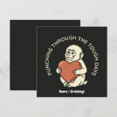 Resilient Baby Monkey & Heart Punching Through 招待状 (正面/裏面)