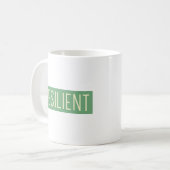 RESILIENT Classic Mug – Strength in Every Sip コーヒーマグカップ (正面左)