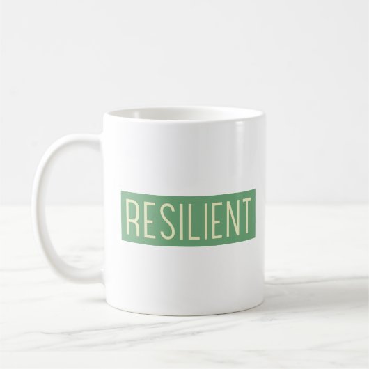 RESILIENT Classic Mug – Strength in Every Sip コーヒーマグカップ (左)