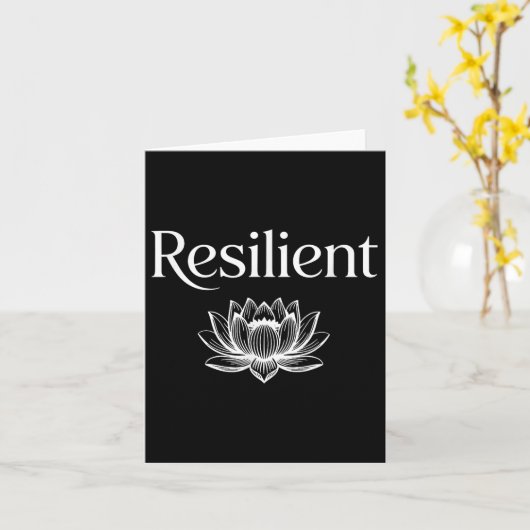 Resilient Mental Strength Self-esteem Motivation R カード (黄色い花)