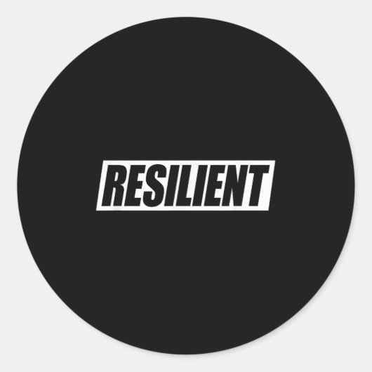 Resilient Mental Strength Self-esteem Motivation R ラウンドシール (正面)