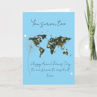 Resilient Military Child Armed Forces Day カード