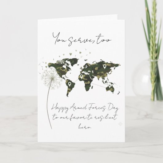 Resilient Military Child Armed Forces Day カード (正面)