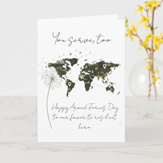 Resilient Military Child Armed Forces Day カード (黄色い花)