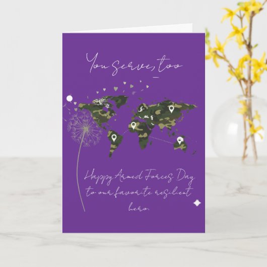 Resilient Military Child Armed Forces Day カード (黄色い花)