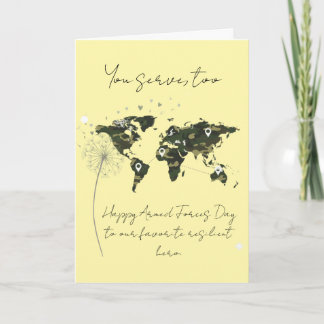 Resilient Military Child Armed Forces Day カード