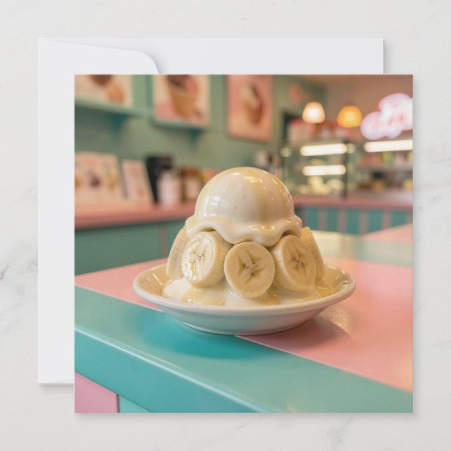 Resin Banana Sundae | Retro Ice Cream Shop (正面)