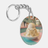 Resin Banana Sundae | Retro Ice Cream Shop キーホルダー (正面左)