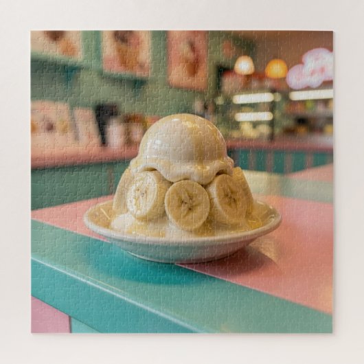 Resin Banana Sundae | Retro Ice Cream Shop ジグソーパズル (縦)