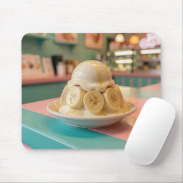 Resin Banana Sundae | Retro Ice Cream Shop マウスパッド