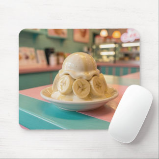 Resin Banana Sundae | Retro Ice Cream Shop マウスパッド