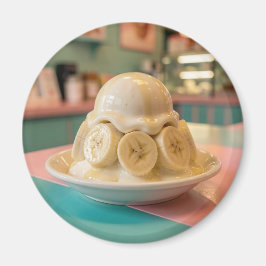 Resin Banana Sundae | Retro Ice Cream Shop マグネット
