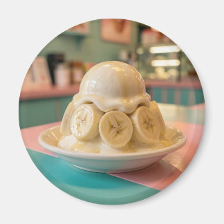 Resin Banana Sundae | Retro Ice Cream Shop マグネット