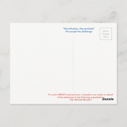 #RESISTはがき – 7月TREVOR ポストカード (裏面)